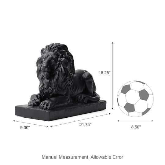 Glitzhome® 22" Lying Lion Garden Statue Set
